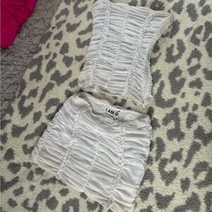 I.AM.GIA White Ruched Skirt Set